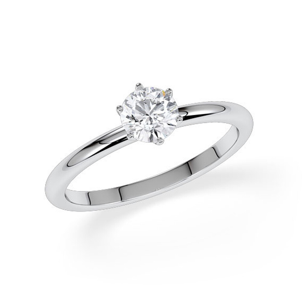Verlobungsring Hollywood Weißgold 750 Lab Brillant 0,5 ct – Rubin RU-1888