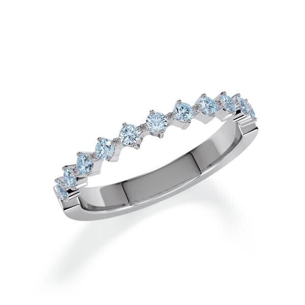 Memoire- Vorsteckring Graugold 585 zus. 0,360ct. Iceblue Rubin 1806