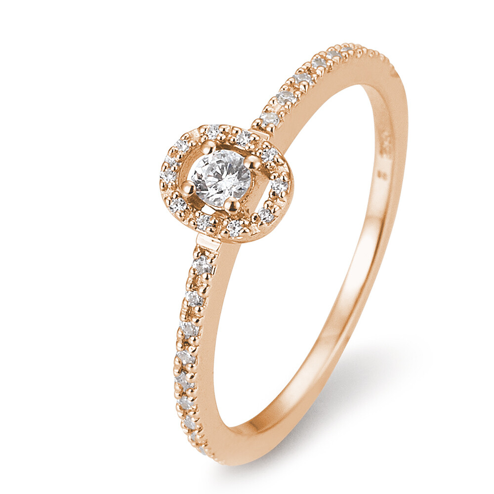 Fantasy Pavé Oval Ring Rotgold Brillant Breuning 41/05801