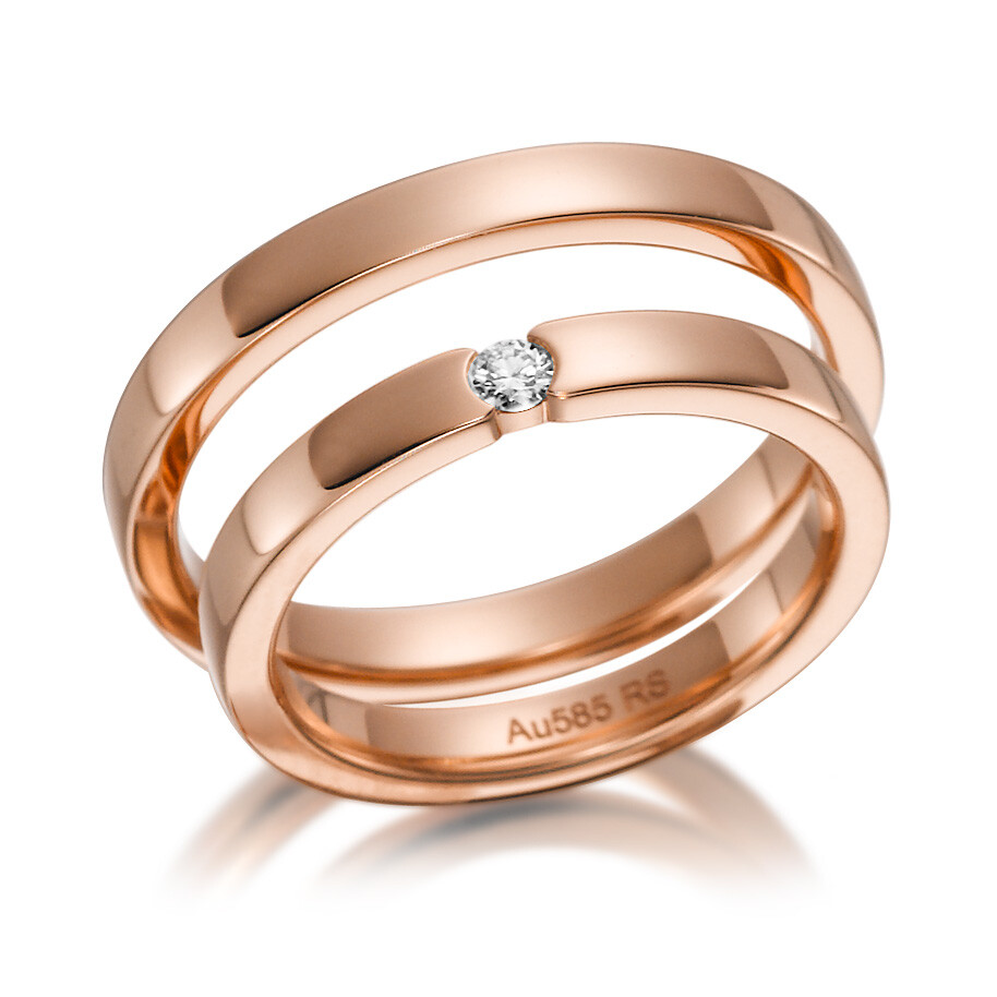 Sickinger Trauringe Rotgold Brillant SC-1113-3