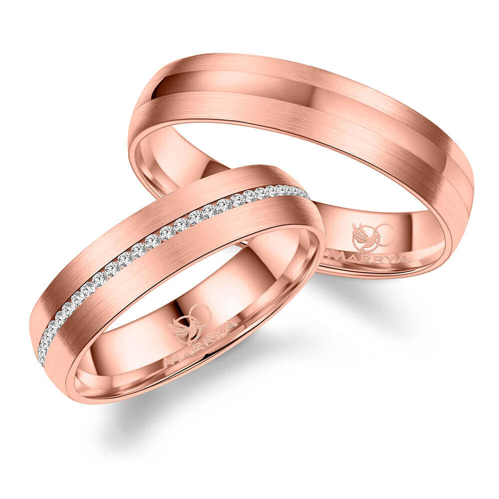 Partnerringe Trauringe Edelstahl Rosé Marrya ES-28