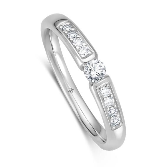 Giloy Solitär Ring Weißgold TV000019W-2