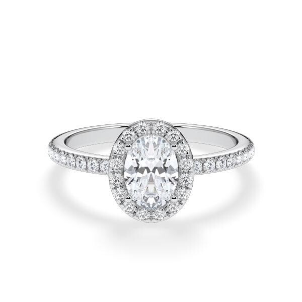 Verlobungsring Platin 950/- zus. 0,930 ct, tw, vs - RU-1902-42