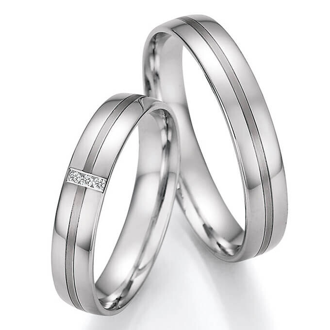 Collection Ruesch Trauringe Eheringe Palladium Brillant 66/61070 & 66/61080