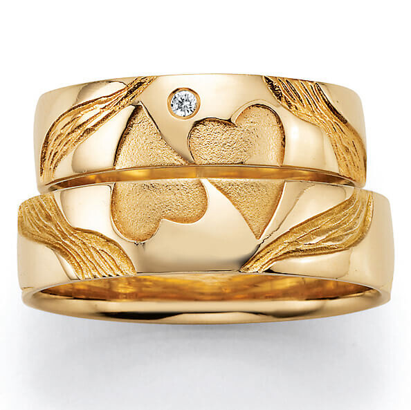 Signs of Love - Doppelherz / Double Heart - Gelbgold, 66/51050