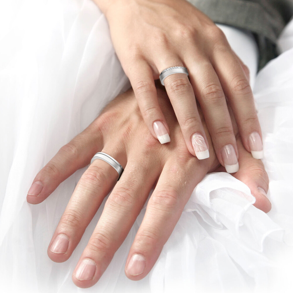 Trauringe Weißgold Honeymoon Brillant Ruesch 66/70130