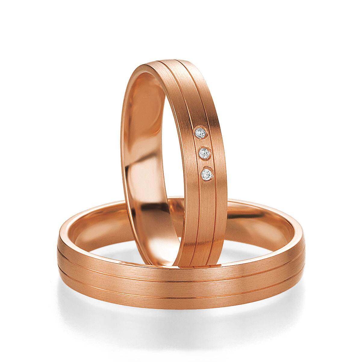 Breuning Trauringe 48/05609 & 48/05610 aus Rotgold