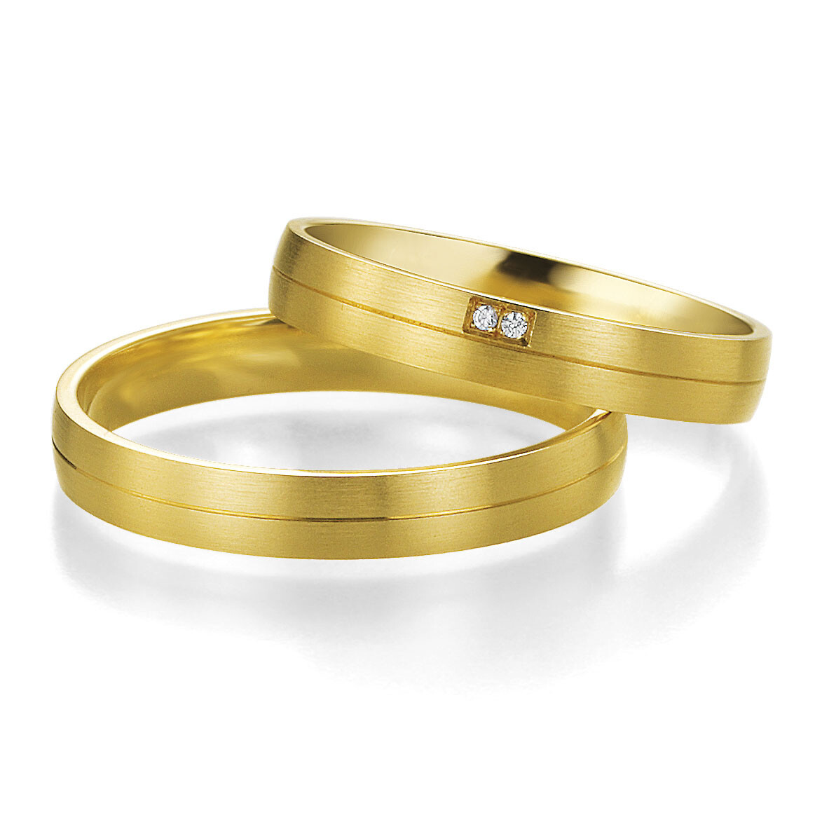 Breuning Trauringe 48/05607 & 48/05608 aus Gelbgold