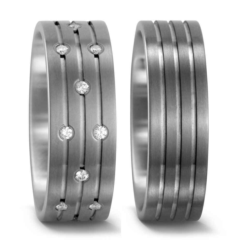 Trauringe aus Titan 51648 & 51649