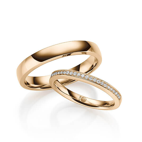 Trauringe Memoire Roségold Rubin RU-1698