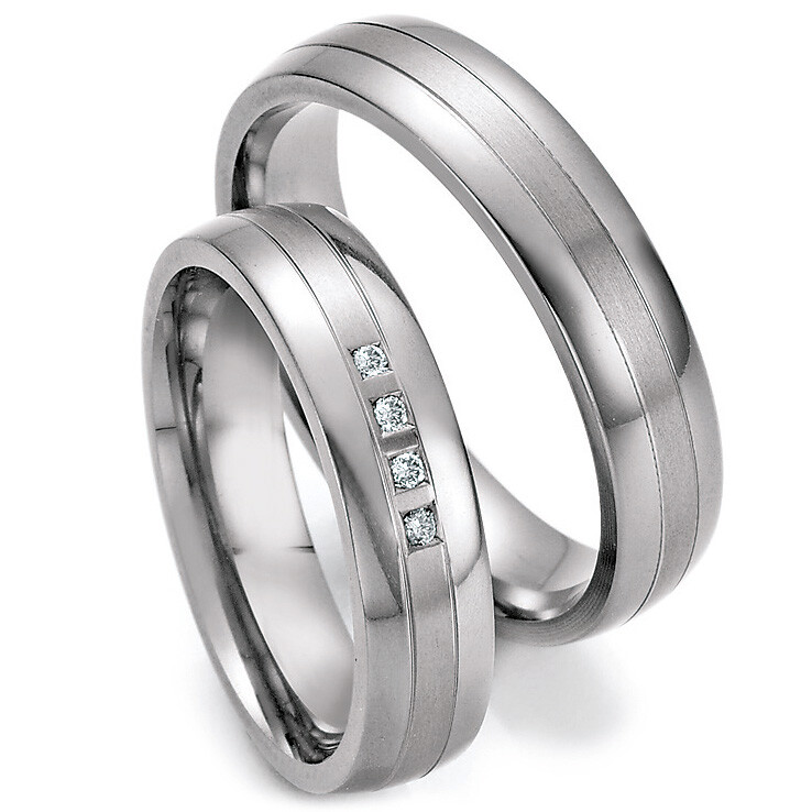 Ruesch Trauringe 77/20070-050 & 77/20080-050 aus Titan