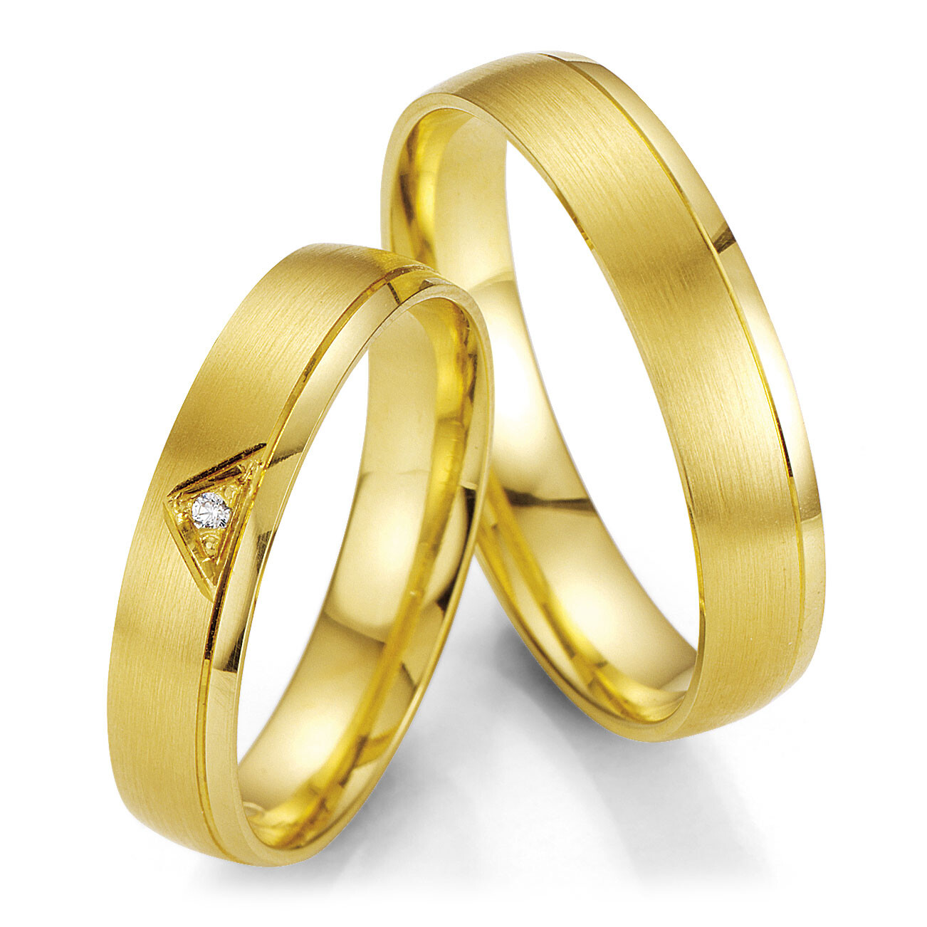 Trauringe Gelbgold SmartLine Breuning 48/07005 & 48/07006