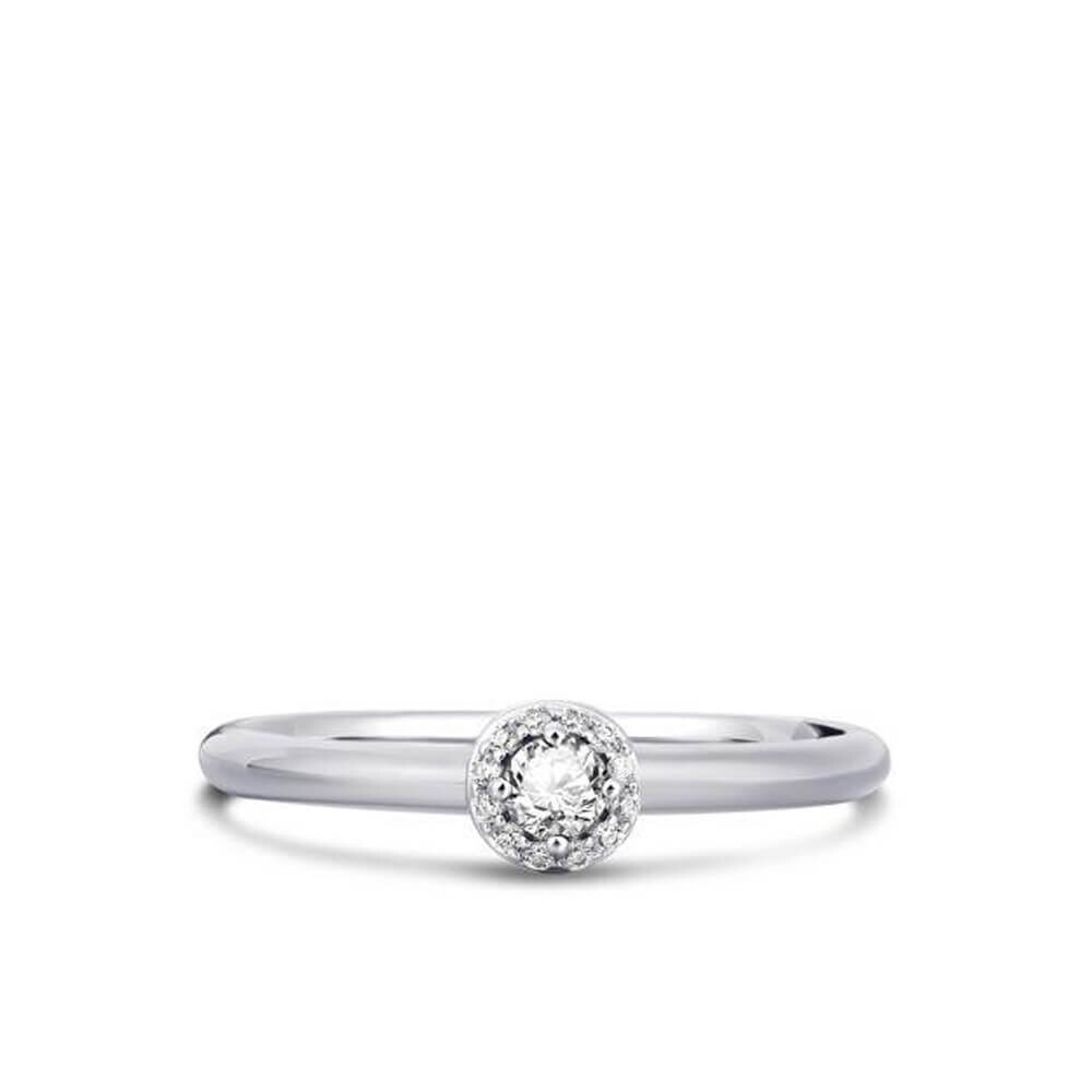 Halo Ring Silber 925 Zirkonia Gisser R486