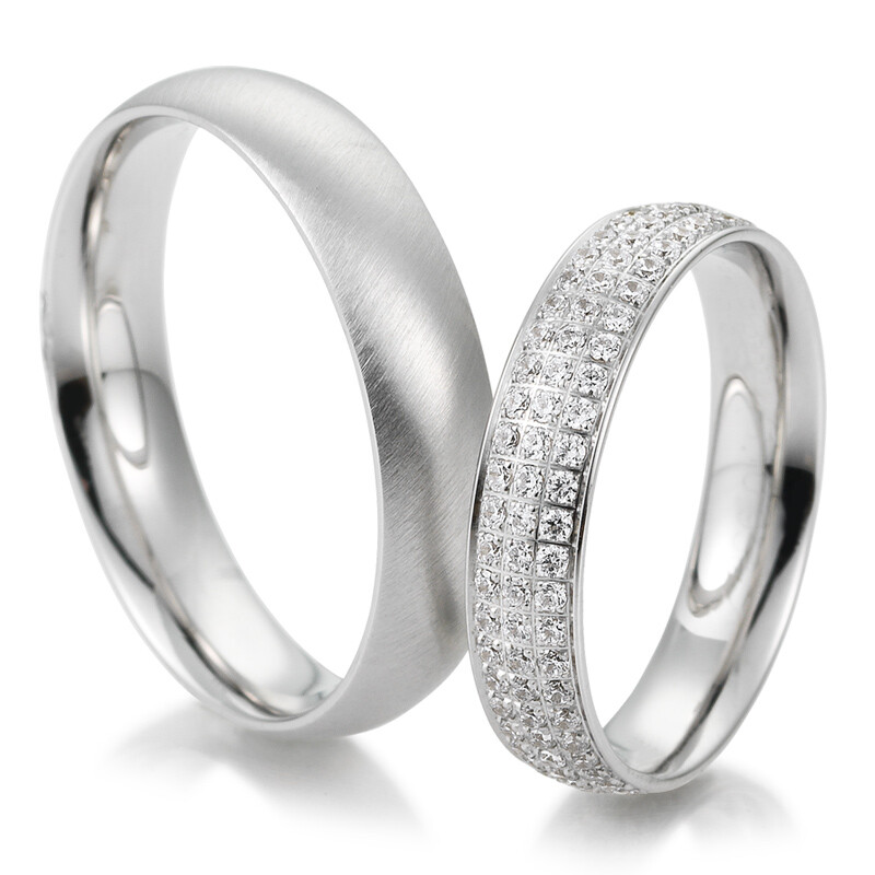 Breuning Trauringe Lounge Weißgold 48/05171 & 48/05172