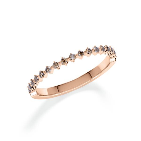 Memoire- Vorsteckring Rotgold 585 zus. 0,160ct. Cognac Rubin 1806