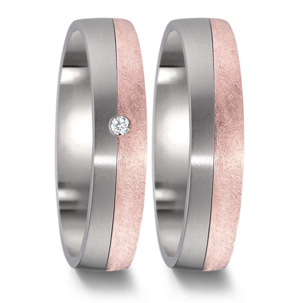 TitanFactory Trauringe Titan & Rotgold 750 - 52603 - eismatt