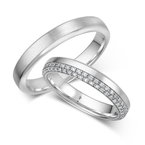 Giloy Trauringe TR-0-00085 & TR-1-00085 Natalie Weißgold