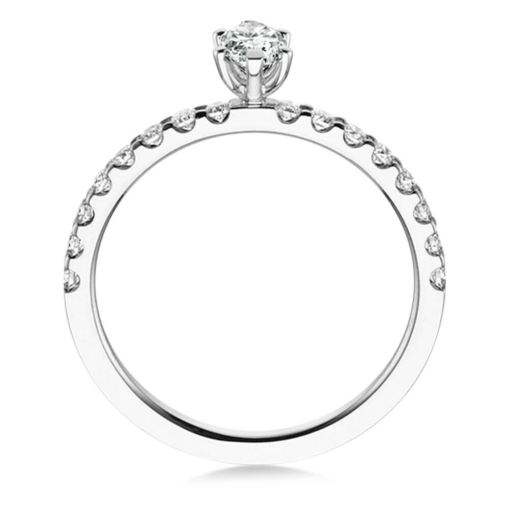 Verlobungsring Marquise Weißgold Brillant Dettinger 27215