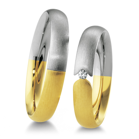 Breuning Trauringe Weißgold & Gelbgold 48/04155 & 48/04156