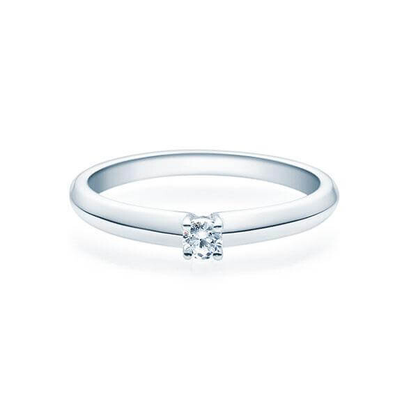 Verlobungsring Platin 950/- zus. 0,080 ct, tw, si - RU-1507-8