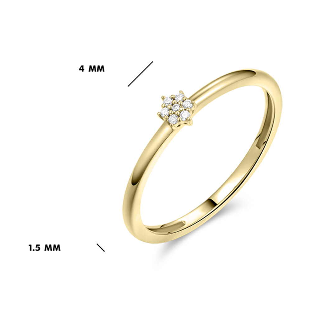 Ring 14k Gold mit Zirkonia Gisser Jewels VGR032