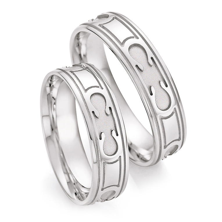 Trauringe Weißgold Ruesch 66/39180 & 66/39180