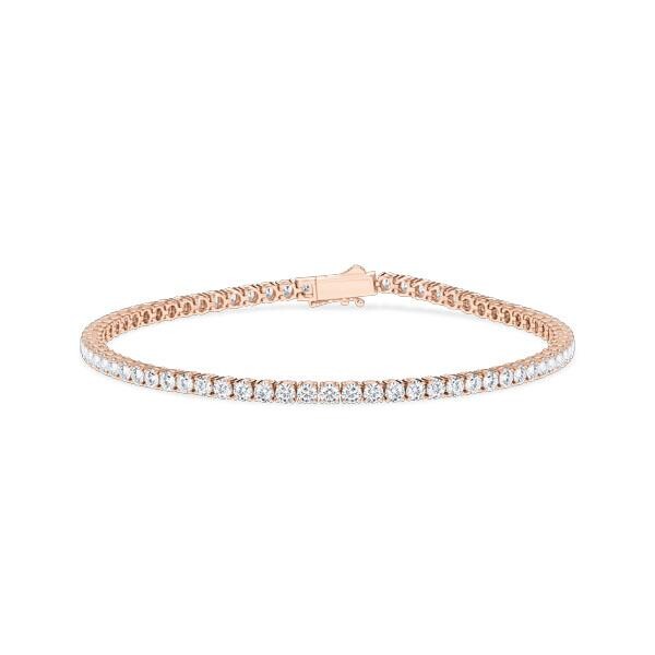 Tennis-Armband Rotgold 750 zus. 3,024ct. Diamant tw/si Rubin RU-1858