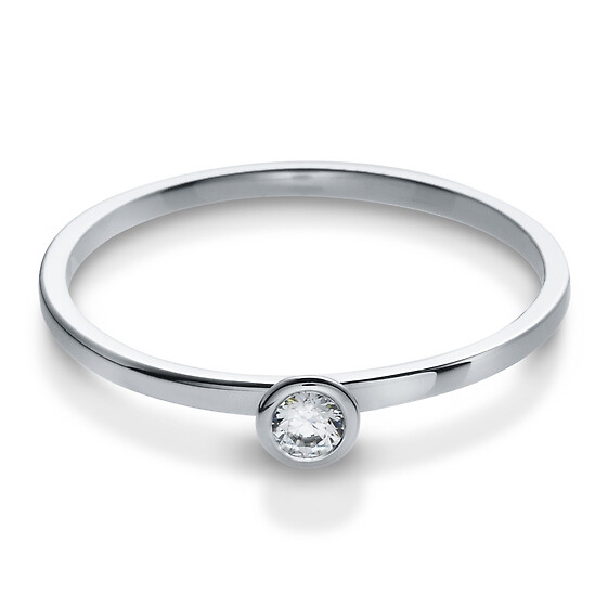 Antragsring Silber mit Zirkonia Breuning 41/05287