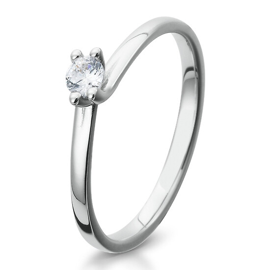 Bridal Ring Silber 925 BR208-2 Zirkonia