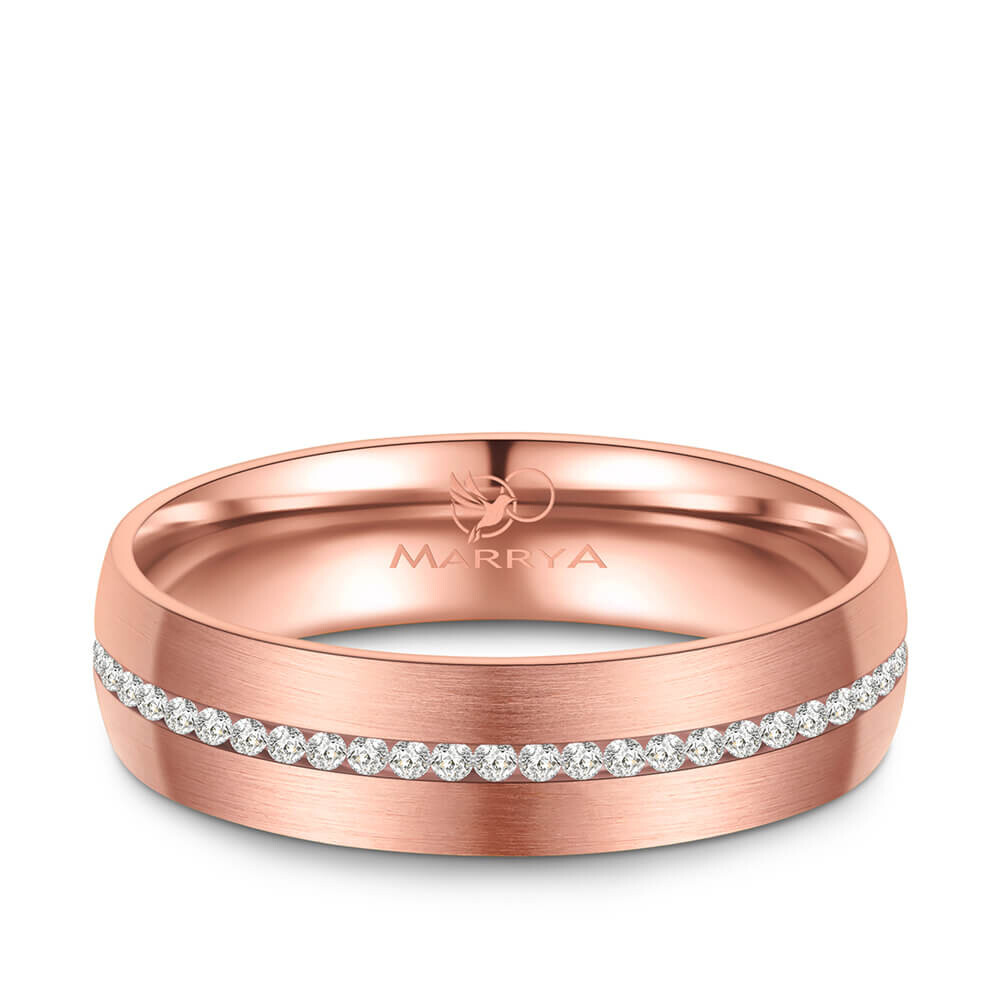 Partnerring Trauring Edelstahl Rosé Marrya ES-28