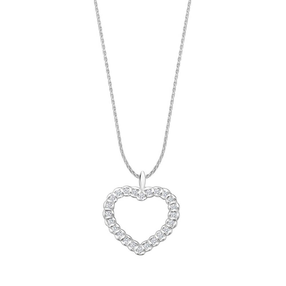 Kette mit Anhänger Herz Weißgold bella luce EH001117