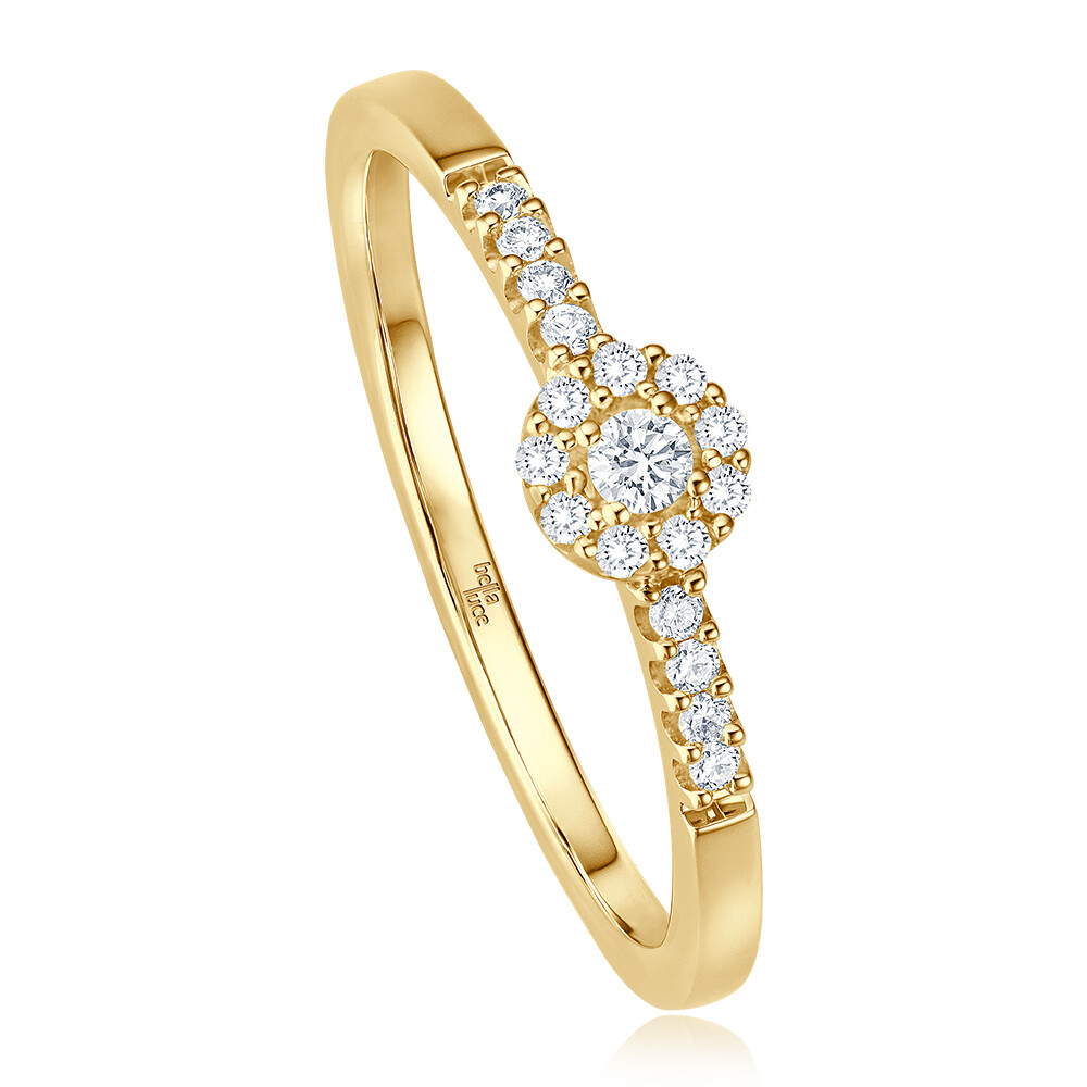 bella luce Verlobungsring Piccolina Gelbgold Brillant 0.100 ct.