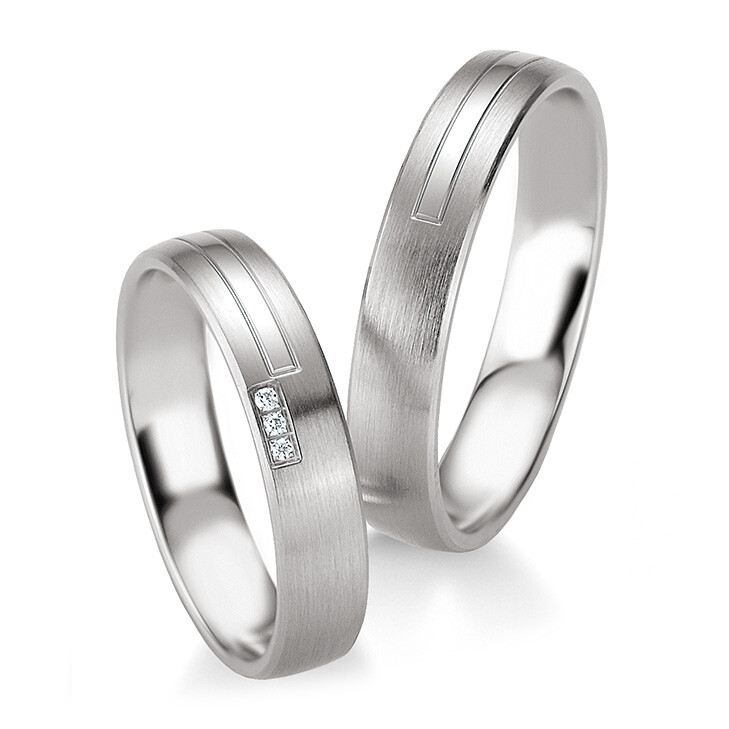 Breuning Trauringe Silber 925 Partnerringe 48/08087 & 48/08088