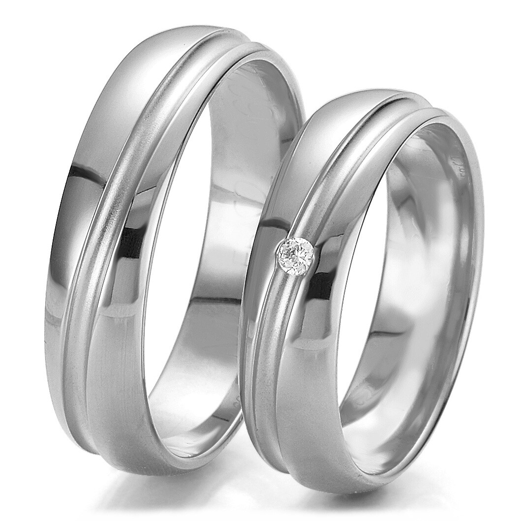 Breuning Trauringe 48/06221 & 48/06222 aus Platin