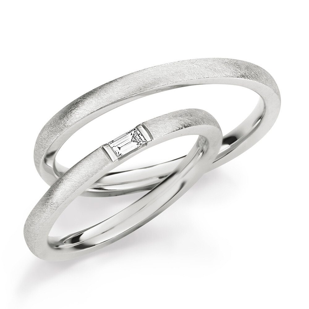 Max Kemper Trauringe Weißgold Baguette 70413