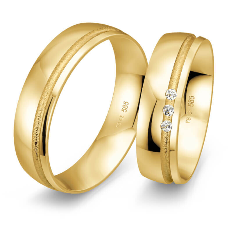Trauringe aus Gelbgold Smartline Breuning 48/07023-24