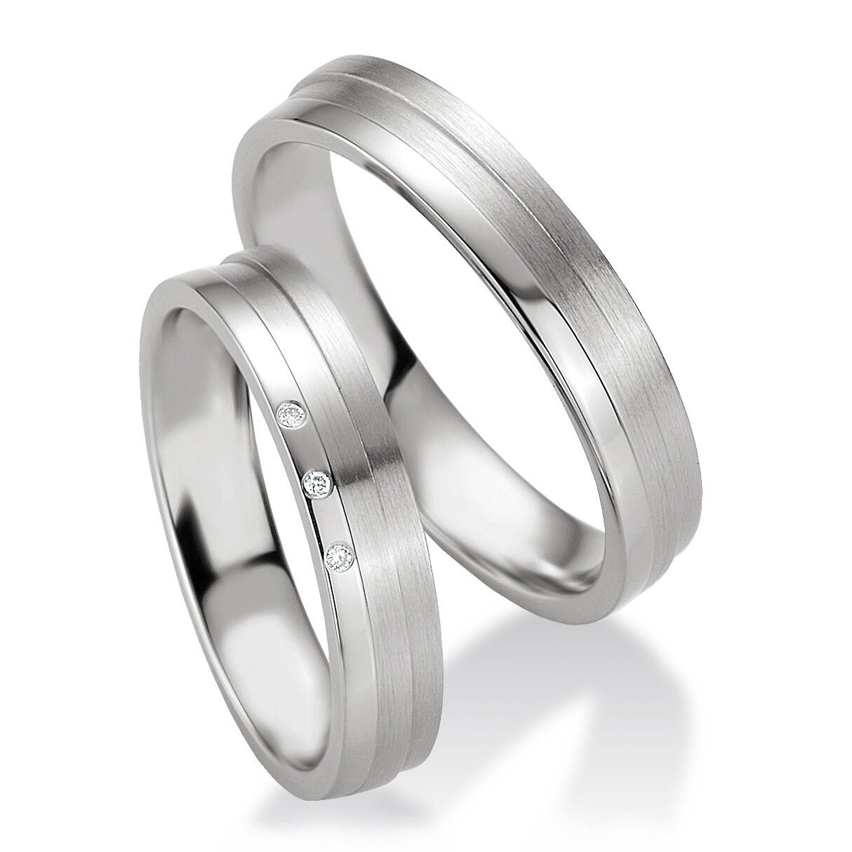 Breuning Trauringe Partnerringe 48/08077 & 48/08078 aus Silber 925