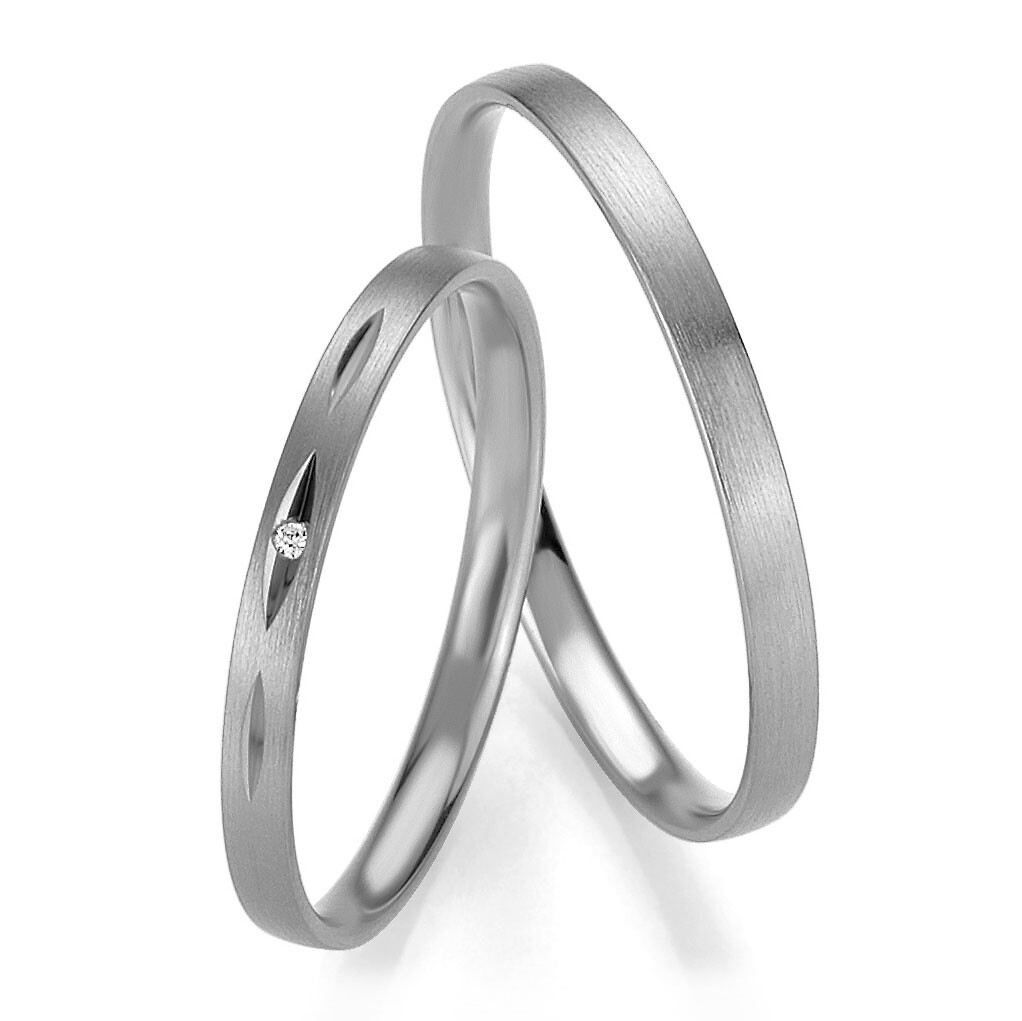 Breuning Trauringe 48/04331 & 48/04332 Weißgold