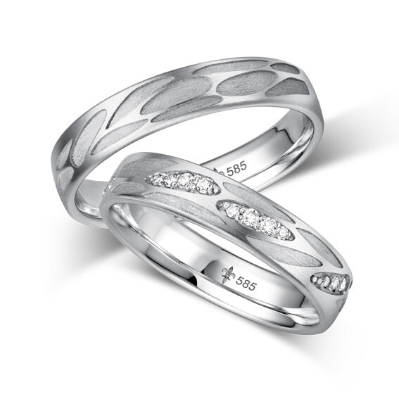 Giloy Trauringe TR-0-00064 & TR-1-00064 Ive Weißgold