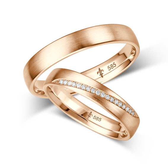 Giloy Trauringe TR-0-00061 & TR-1-00061 Sylvie Rotgold