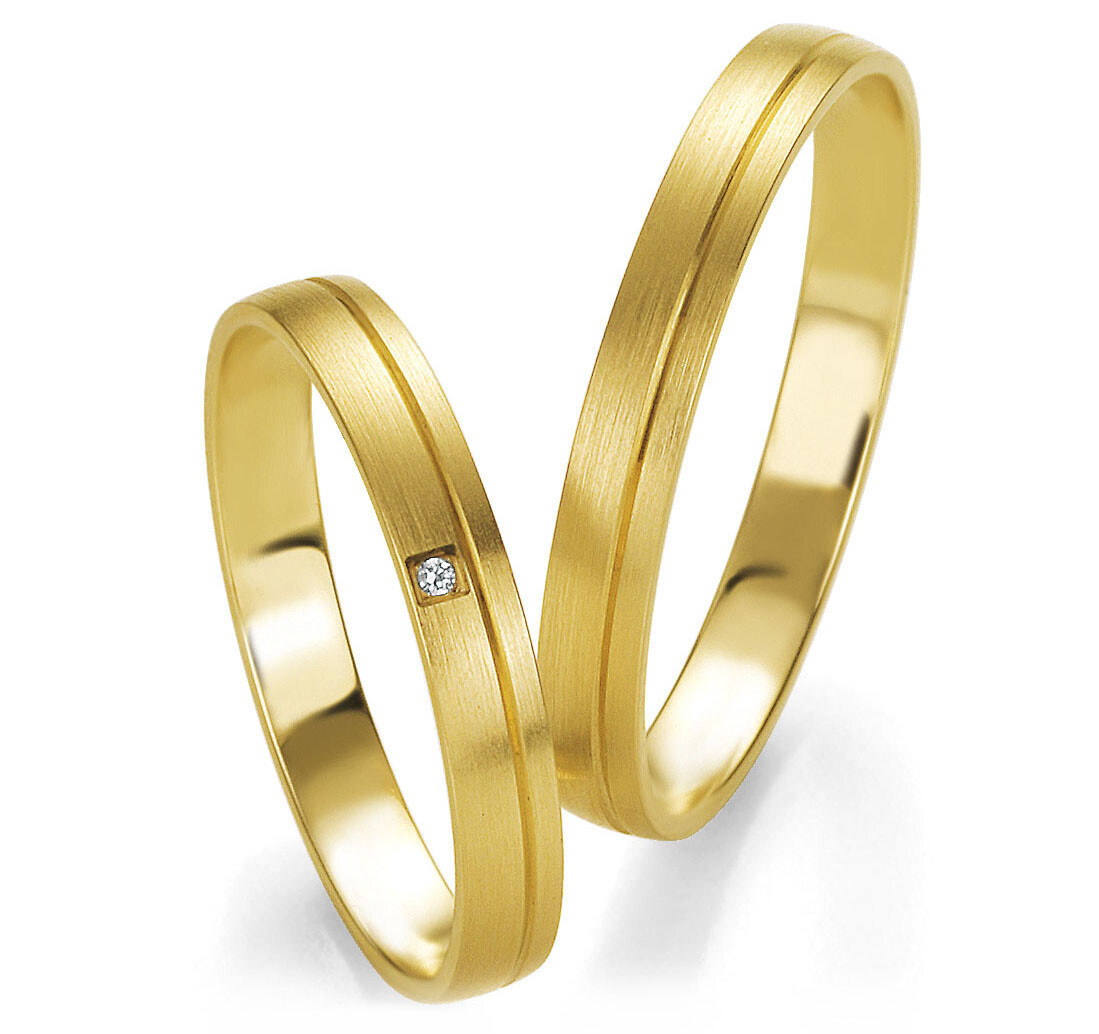 Breuning Trauringe 48/05605 & 48/05606 aus Gelbgold