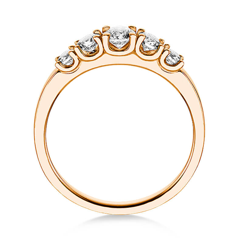 Verlobungsring aus Rotgold mit 5 Brillanten Dettinger 27200