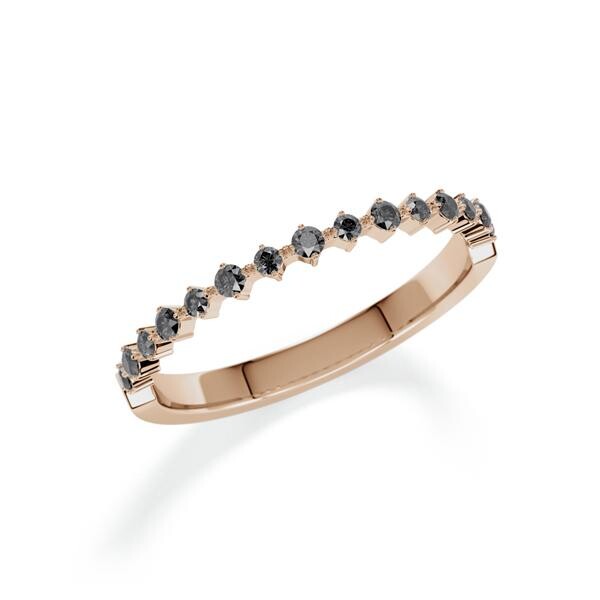 Memoire/Vorsteckring Peach-Gold 585/- zus. 0,113 ct, Black - RU-1807-30