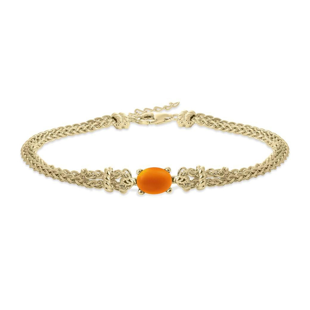 Armband Cabuchon orange Silber Gisser B1032B