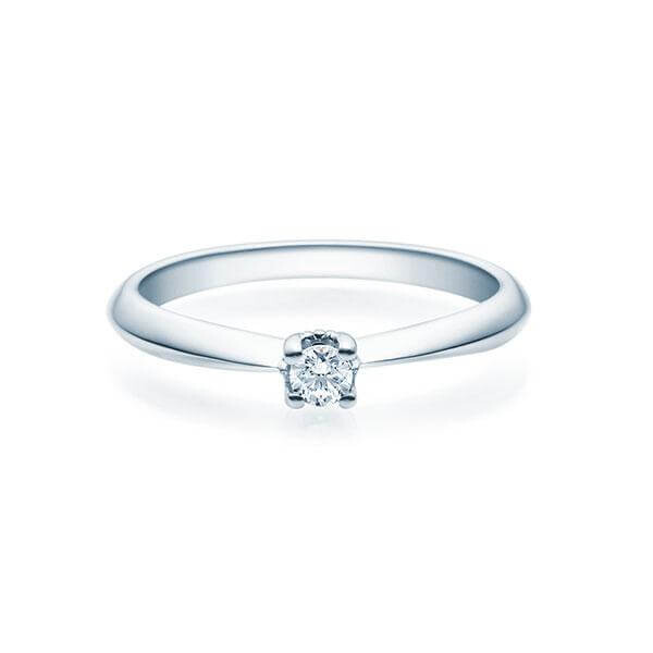 Verlobungsring Platin 950/- zus. 0,080 ct, tw, si - RU-1502-8