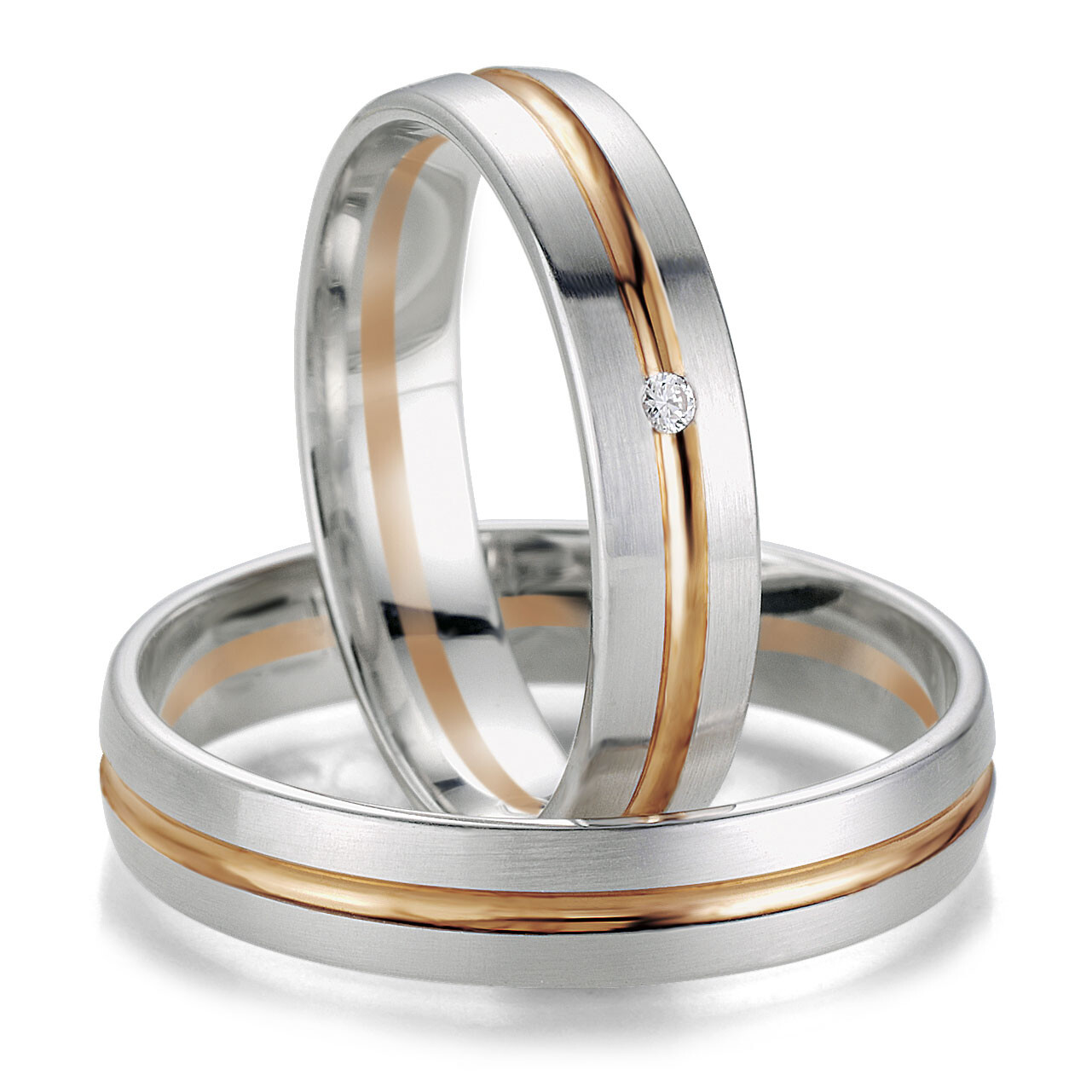 Breuning Trauringe Bicolor Weißgold & Rotgold