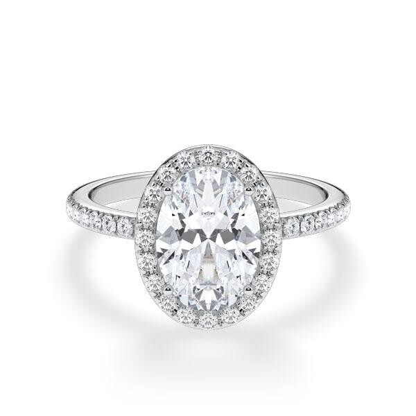 Verlobungsring Platin 950/- zus. 2,430 ct, LAB - e, vs2 & tw, vs - RU-1902-13