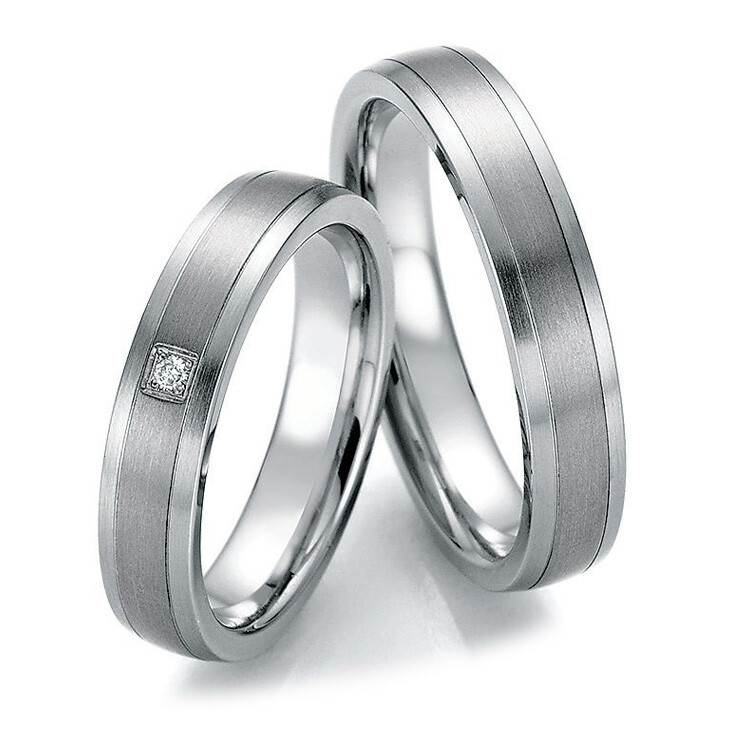 Trauringe Partnerringe Edelstahl Titan Collection Ruesch 68/10010 & 68/10020