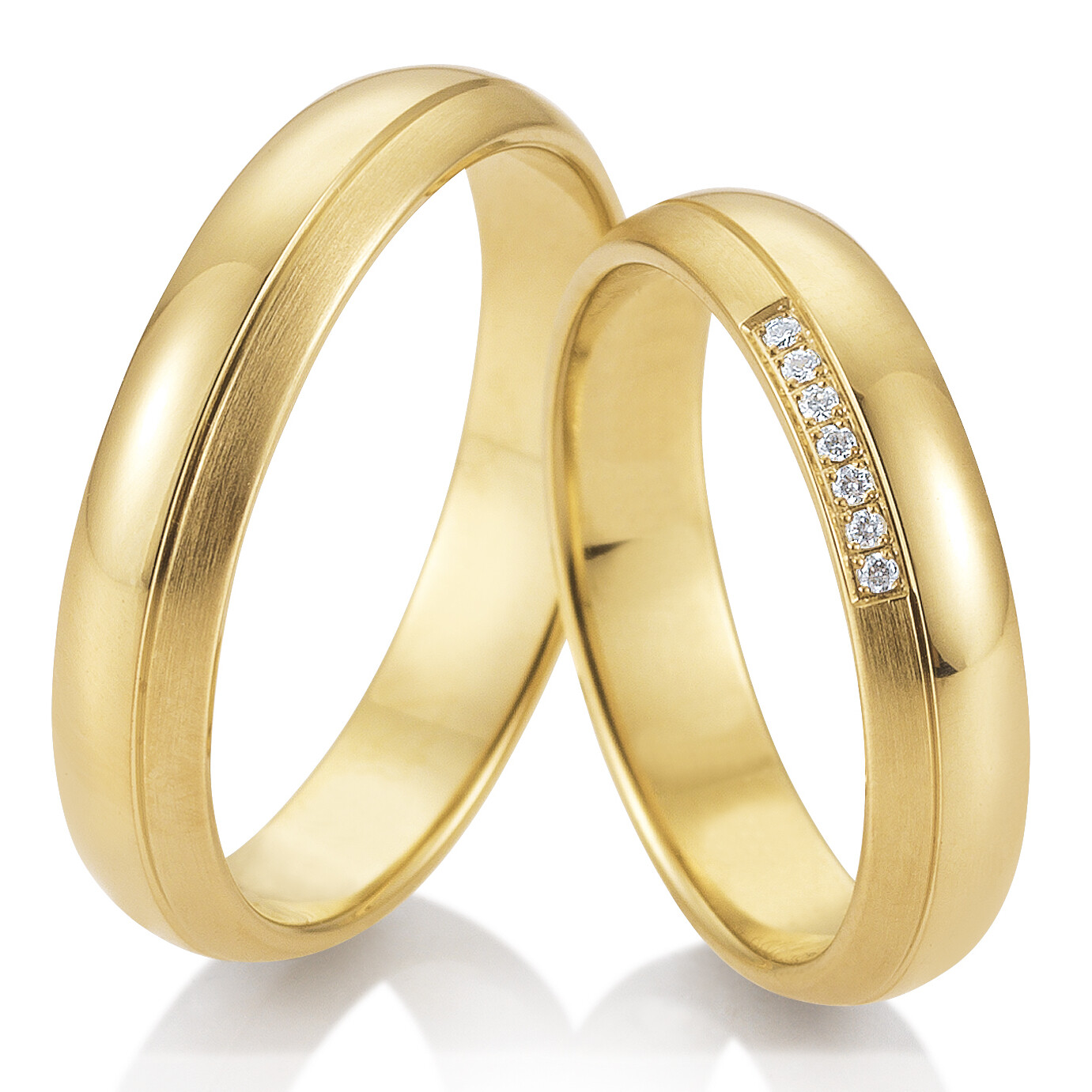 Breuning Trauringe 48/05707 & 48/05708 Gelbgold