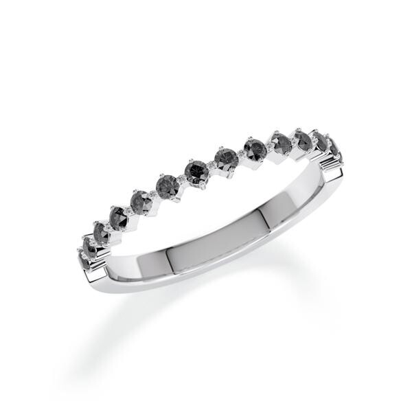 Memoire- Vorsteckring Palladium 950 zus. 0,260ct. Black Rubin 1806